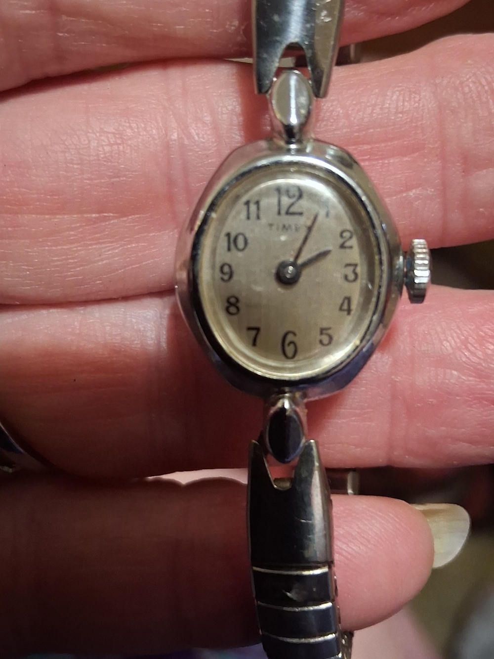 Timex Silver and Cream Women's Bracelet Watch